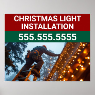 Custom Christmas Light Installation Company Poster