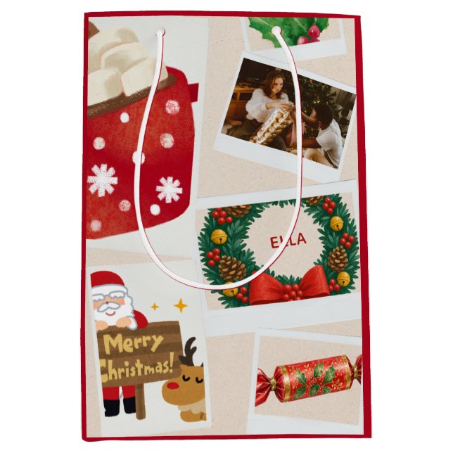 Custom Christmas Medium Gift Bag (Front)