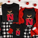 Custom Christmas Monogram With Name Cool Pajama T-Shirt<br><div class="desc">Introducing our Custom Christmas Monogram With Name Cool Pajama T-Shirt – the epitome of festive style and personalised charm for your family celebrations! Elevate your holiday spirit with these unique shirts, designed to bring a cool and personalised touch to your Christmas attire. Featuring a stylish monogram with custom names, these...</div>