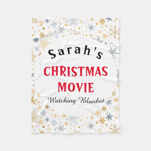 Custom Christmas Movie Watching Blanket (Front)
