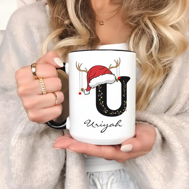 Custom Christmas Mug for Mum, Grandma, or Friends (monogram coffee mug, holiday monogram mug, personalized family mug, custom Christmas gift for women,)