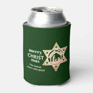 Custom Christmas Nativity Can Cooler