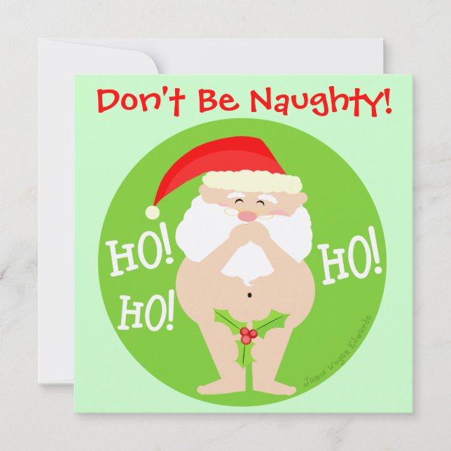 Custom Christmas Naughty Santa Party Invitation (Front)