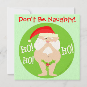 Custom Christmas Naughty Santa Party Invitation