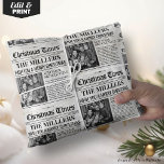 Custom Christmas Newspaper Wrap, Retro Christmas Wrapping Paper<br><div class="desc">Wrap your gifts in style this holiday season with our Personalised Newspaper Christmas Wrapping Paper! This unique wrapping paper features a customisable design that adds a personal touch to your presents. Perfect for spreading holiday cheer, each sheet showcases festive headlines and charming holiday graphics. Ideal for family, friends, and coworkers,...</div>