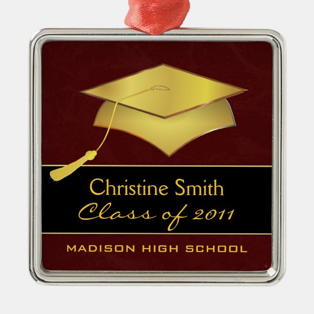 Custom Christmas Ornament - Graduation Gift (Front)