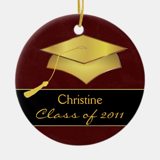 Custom Christmas Ornament - Graduation Gift (Front)