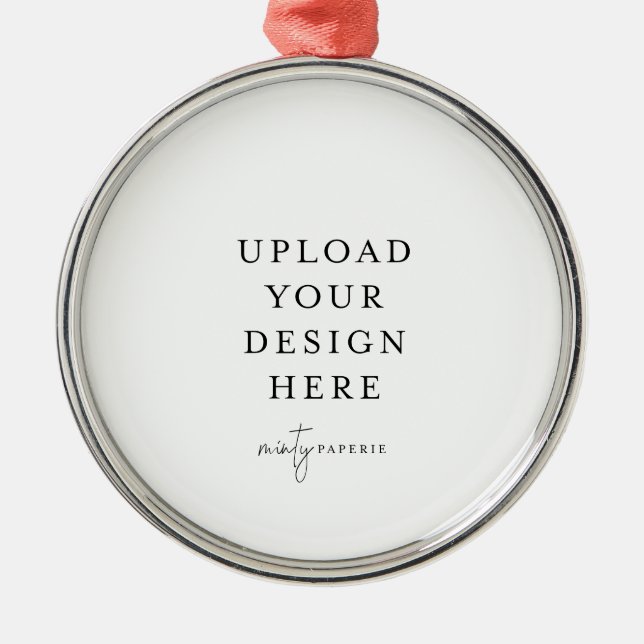Custom Christmas Ornament, Upload your Photo Metal Tree Decoration (Front)