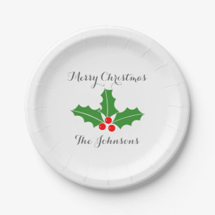 Custom Christmas party plates for the Holidays