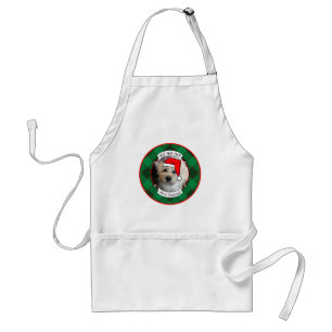 Custom Christmas Photo Frame Red & Green Plaid Standard Apron