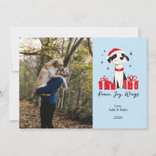 Custom Christmas Photo Holiday Card For Dog Lovers