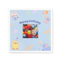 Custom Christmas Photo Napkin