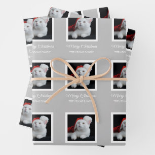 Custom Christmas photo pet family wedding Wrapping Paper Sheet