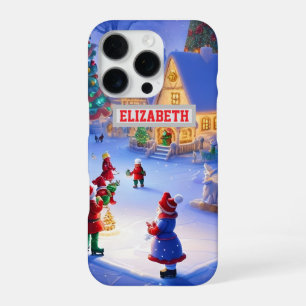 Custom Christmas Photo Wallpaper With Personalized iPhone 16 Pro Case