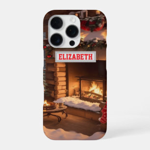 Custom Christmas Photo Wallpaper With Personalized iPhone 16 Pro Case