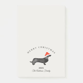 Custom Christmas red gray santa dachsund Post-it Notes