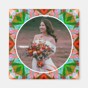 Custom Christmas Red Green Wedding Anniversary Magnet