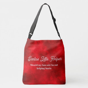 Custom Christmas Red Slogan  Crossbody Bag