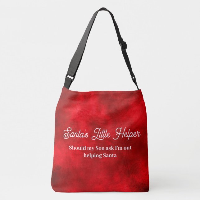 Custom Christmas Red Slogan  Crossbody Bag (Back)