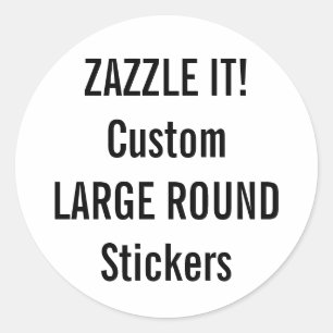 Custom Christmas ROUND Stickers Blank Template