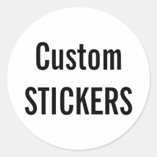 Custom Christmas ROUND Stickers Blank Template