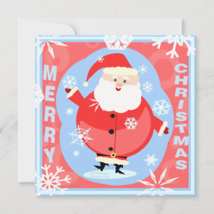 Custom Christmas Santa & Snow Party Invitation