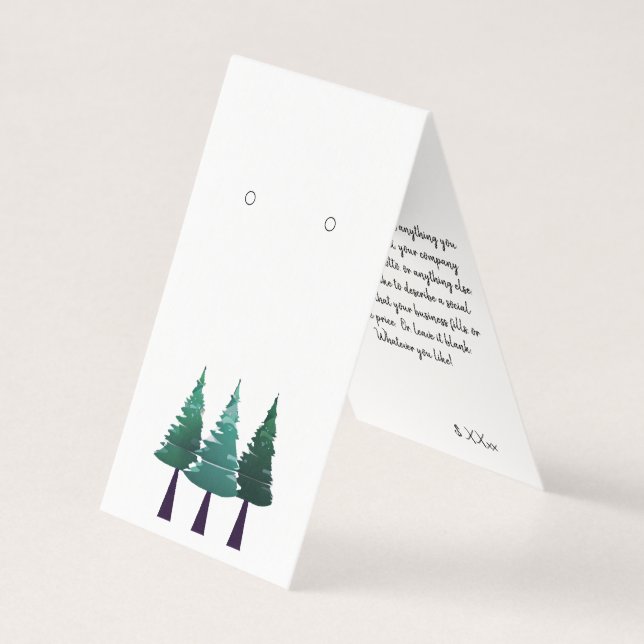 Custom Christmas Self-Stand Earring Display Cards (Front)