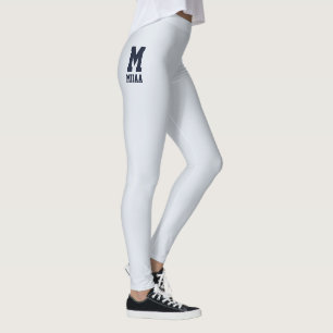 Custom Christmas Starlight Silver Midnight Navy Leggings