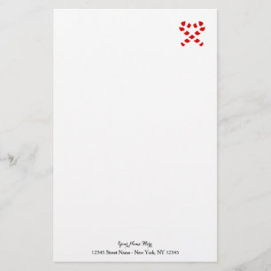 Custom Christmas stationery paper with candycane