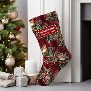Custom Christmas Stocking Personalised Watercolor 