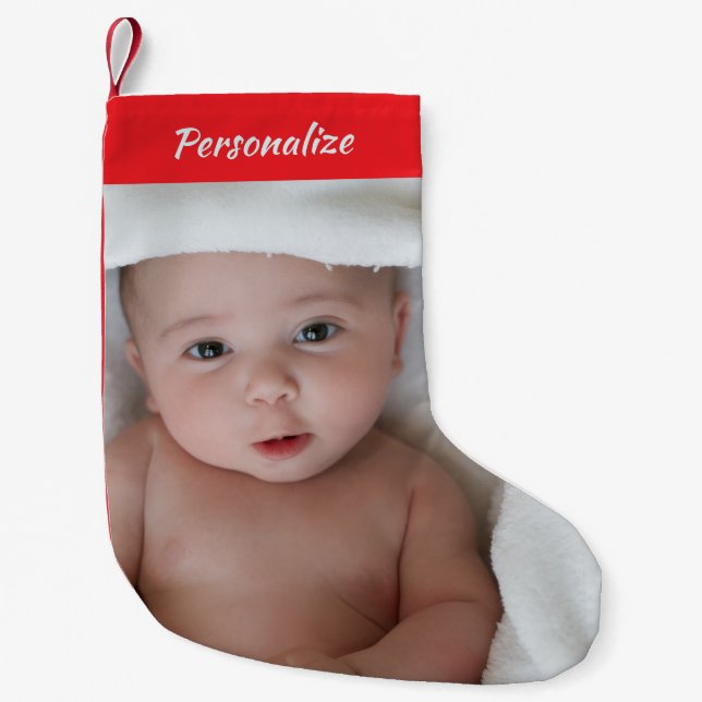 Custom Christmas Stocking Replaceable Photo (Front)