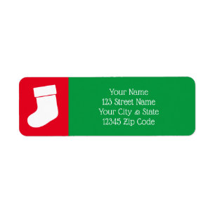 Custom Christmas stocking sock Return Address