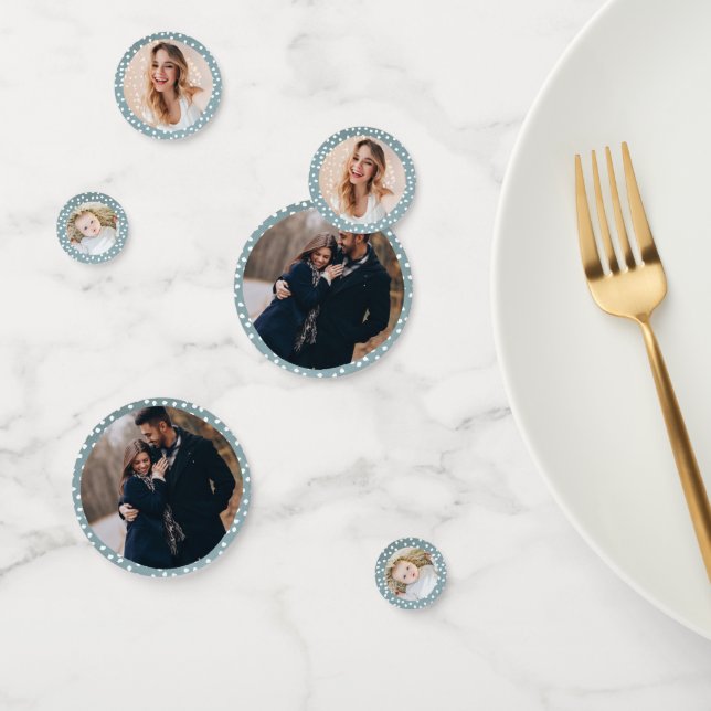 Custom Christmas Table Custom Photo Confetti (Group)