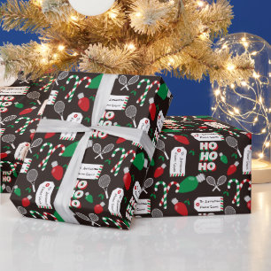 Custom Christmas Tennis and Lights Wrapping Paper