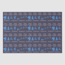 Custom Christmas Tissue Paper - Silhouette Design