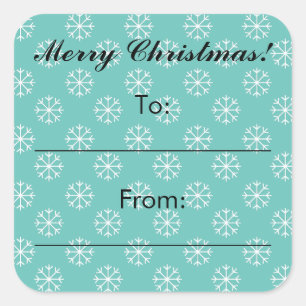 Custom Christmas to and from gift tag stickers