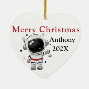 Custom Christmas Tree Astronaut Ceramic Tree Decoration