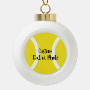 Custom Christmas tree tennis ball ornament