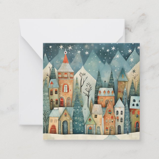 Custom Christmas Village Card (Front)