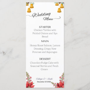 Custom Christmas wedding menu