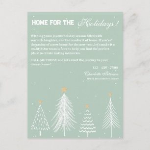 Custom Christmas Winter Seasonal Real Estate Holiday Postcard