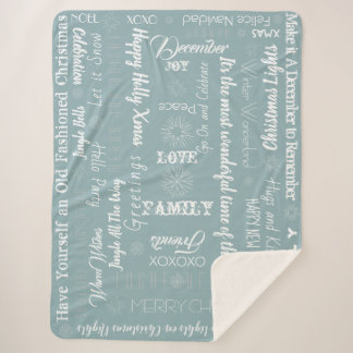 Custom Christmas Wishes Sherpa Blanket
