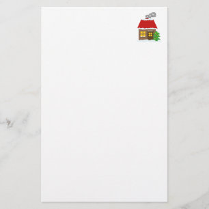 Custom Christmas wonderland house stationery paper