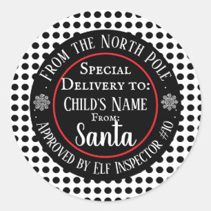 Custom Christmas Workshop Classic Round Sticker