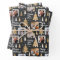 Custom Christmas Wrapping Paper Black White