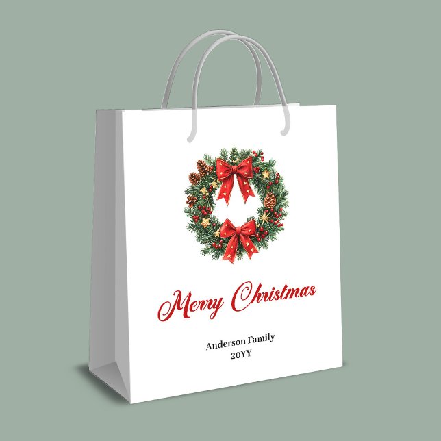 Custom Christmas wreath bag with elegant design  (Custom Christmas wreath bag with elegant design look)