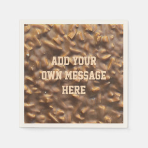 Custom Chunky Chocolate Custom Text Napkin