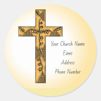 Custom Church Event Classic Round Sticker