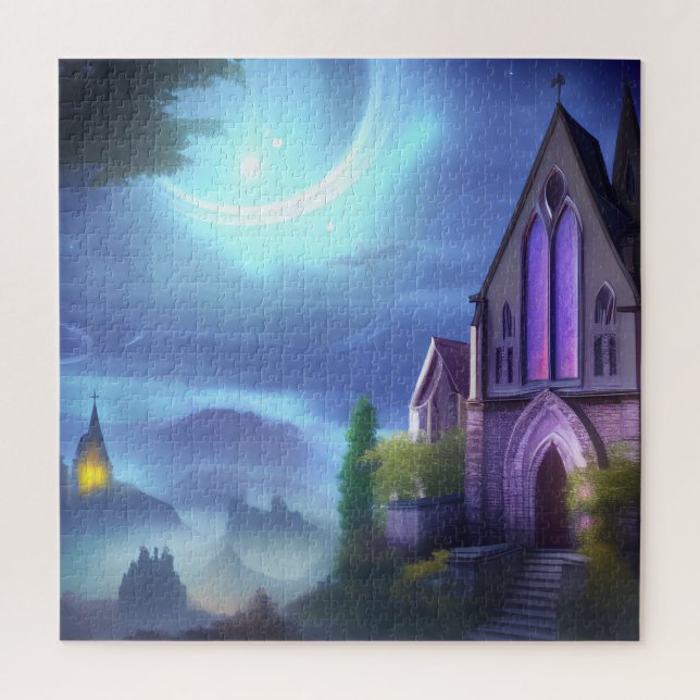 Custom Church Fantasy Art 06 Jigsaw puzzle (Vertical)