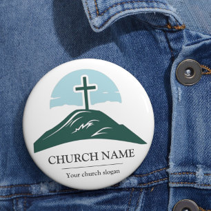 Custom Church Logo Branded Button 
